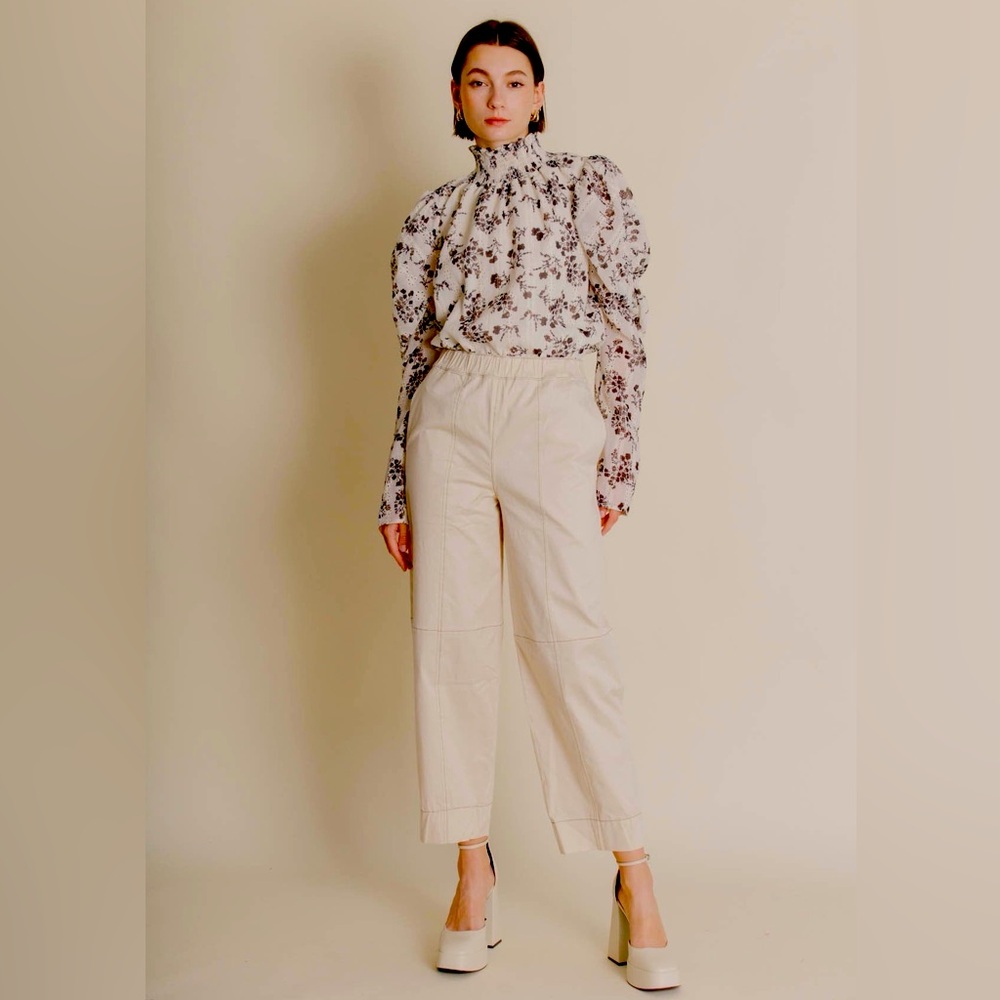 Aureum GEORGIA Floral Lace PuffSleeve Top NWT Anthropologie